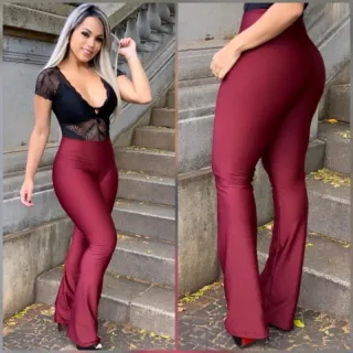 Veste bem calça flare do P ao G3 - Preto