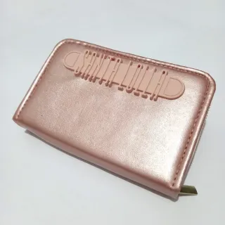 Carteira Feminina em couro com zíper, porta cartões e documentos - cores variadas - KIT SL VERD TIFFANY