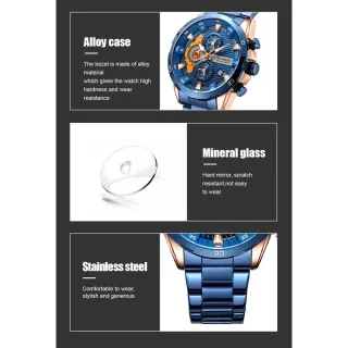 Relógio CURREN Masculino Original Top Luxo Moda Esportiva - Preto verde + caixa