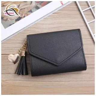 Porta-Cartões com Franjas - Bolsa de Mão Feminina - Vermelho