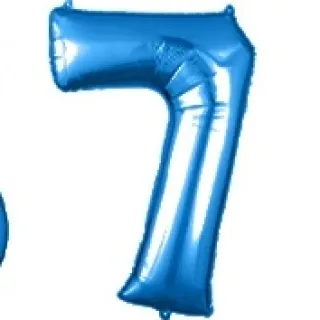 Números Metalizados Balão Azul 18 Pol - Casamento/Aniversário/Festa - 8