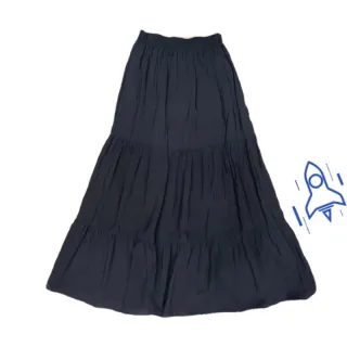 Babado Lisa Com Forro Três Marias Saia Longa - cor lavado