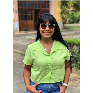 Camisa Social Feminina Cropped com Botões - Verde LIMA