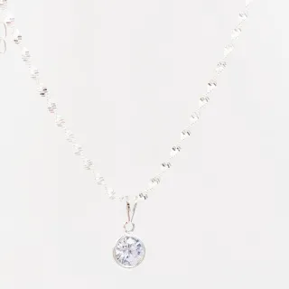 Pingente de Prata com Pedra Preciosa - Colar Feminino Elegante - G