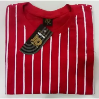 Camisa listrada masculina Longline, estilo swag em algodão penteado - PRETA COM BRANCO LISTRADO