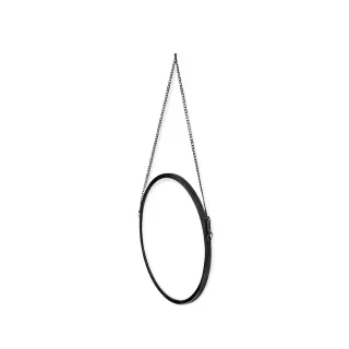 Espelho Redondo Decorativo de 20 cm com Alça em Cordão para Sala de Estar - Dourado