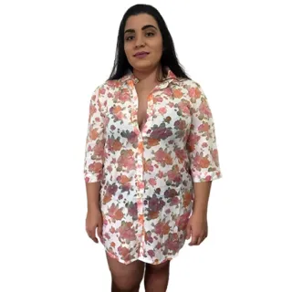 Camisão Estilo Chemise Bata Feminina - Saída De Praia - Cor 11 - Lilas