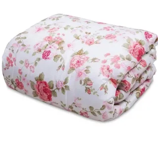 Promoção - Edredom Casal Estampado Dupla Face Lindo Padrão - 5 peças - Floral