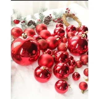 Enfeite de Árvore de Natal Kit Bolas 8cm/7cm/6cm