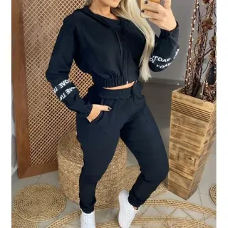 Calça Feminina Preta Cintura Alta - Calça Jogger Preta Feminina - GG