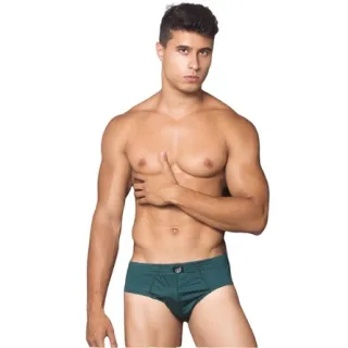 Cores lisas kit com 3 cuecas slip em microfibra - GG - 50 a 52