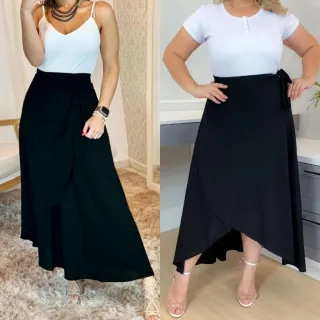 Vestido Barbie Rosa Pink Saída de Praia Envelope Midi - POÁ BRANCO COM BOLAS PRETAS