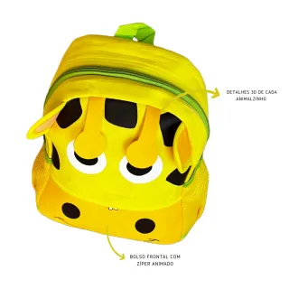 Impermeável Mochila Infantil Bichinhos Animais Zoo Escolar Menino Menina Resistente - Frozen Rosa 2