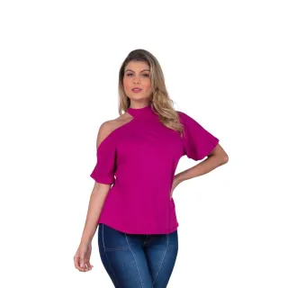 Blusa Feminina Barata Ciganinha Blogueira Shocker - Vermelho