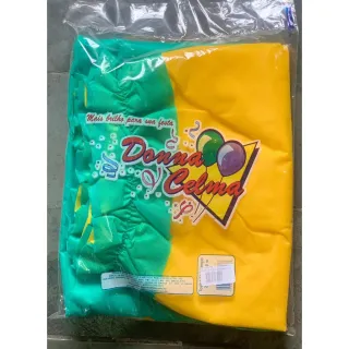 Toalha de TNT com babado para decoração de festa de aniversário - Verde Limao/Marrom