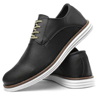 Promoção Super Confortável: Sapato Oxford Masculino Casual de Amarrar - 401Pto