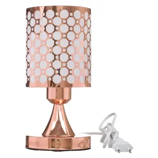Decoração Luminária Escritório Quarto Abajur Iluminação Rosê Gold - Modelo 3