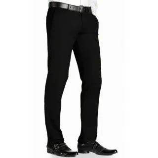 Promoção Calça Social Masculina Slim Preto Microfibra - Luxo e Qualidade - Preta