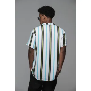 Estampada viscose masculina camisa de botão Bondi - M