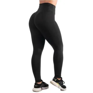 Cintura Alta Fitness Feminina Kit 2 Calças Legging Suplex - PRETO E CINZA