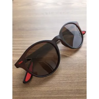 Óculos de Sol Redondo Masculino Espanha em Acetato - Proteção UV/400 - Marrom