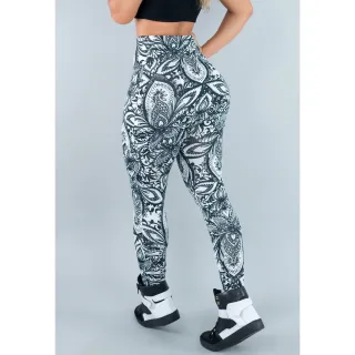 Legging Fitness Estampada Suplex Saia Cintura Alta - Mvb Modas - Rosa