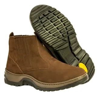 Oferta resistente: Bota masculina Caterpillar em couro legítimo - Marrom