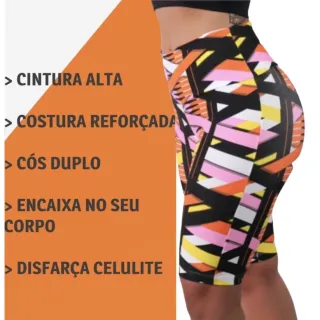 Legging Estampada Capri Suplex Cintura Alta - Pronta Entrega - Preto