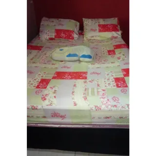 Jogo de lençol + Kit edredom casal estampado - 08 peças - Floral Sortido