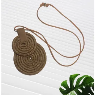 Mandala Dupla Maxi Colar Colorido Artesanal de Corda Náutica - 48. Azul Noite/Chevron