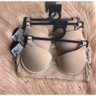 Promoção Sutiã Básico Reforçado de Microfibra Com Bojo - Kit c/3 Lingerie - M - Veste 40-42