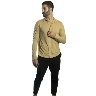 Moda Sustentável: Camisa Masculina Manga Longa Slim para Homem Moderno - MESCLA