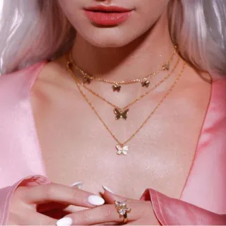 Pingente de Borboleta Multicamadas para Colar Feminino - #4