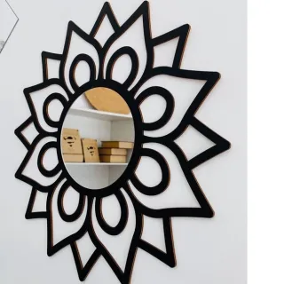 Decoração Moderna Espelho Mandala Florada Decorativo 40x40/35x35/29x29