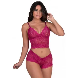 Preço de atacado conjunto rendado caleçon espera marido sem bojo - GG