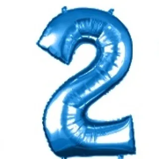 Números Metalizados Balão Azul 18 Pol - Casamento/Aniversário/Festa - 8