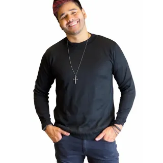 Trico Masculino Sueter Manga Longa Tamanhos M - G - GG Qualidade - Azul Royal