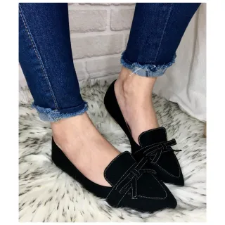Sapato Mocassim Feminino Social Preta - Rasteirinha Sandália Casual - ABS PRETO