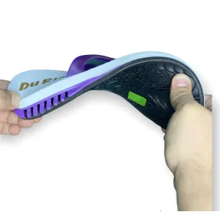 Chinelo Ortopédico DuRio Air Feminino - Esporão e Fascite Plantar - PRETO ROXO