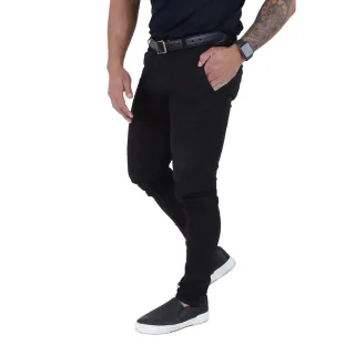 Calça Skinny Sarja Premium Masculina Alfaiataria - Preta