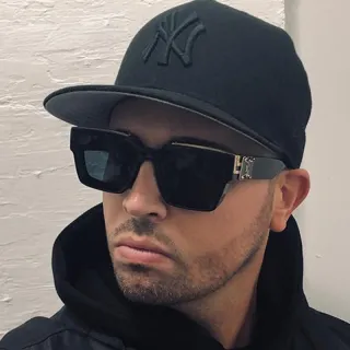 Óculos de Sol Masculino Quadrado Retro Degradê - Armação Grande - Pink