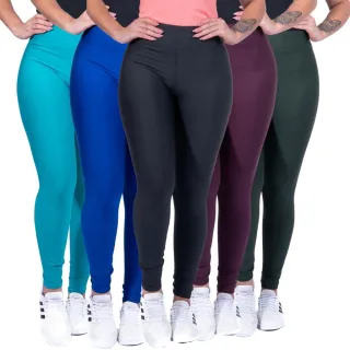Legging Feminina Suplex Cós Alto Lisa Fitness ou Dia a Dia - ModaDudis - Azul Marinho