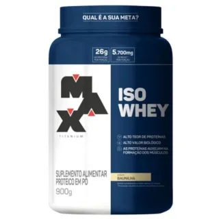 Iso Whey Max Titanium 900g - Proteína Isolada de Soro - Chocolate