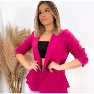 Casaquinho Social Feminino - Kit 2 Blazer em Neoprene - M