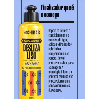 Tecnologia de Liso Duradouro - Kit Chikas Cosmeticos: Shampoo + Condicionador + Mascara + Finalizador - Único