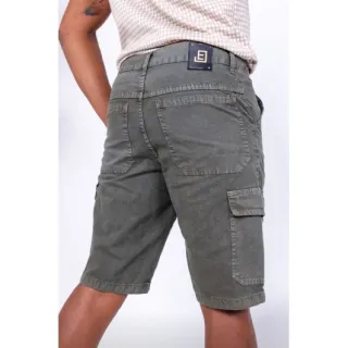 Bermuda 100% algodão Cargo - Marrom