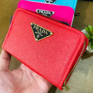 Carteira Feminina Couro Premium - Porta Cartões, Cédulas e Documentos - PD triangulo PRETA