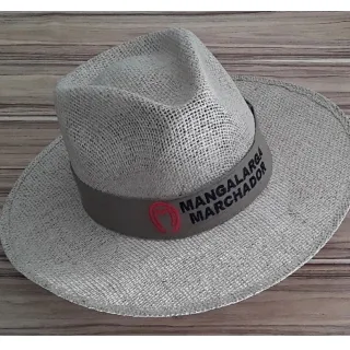 OFERTA: Kit Fivela Country Niquelada Mangalarga + Chapéu Juta Mangalarga para Cavalgada - P