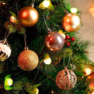 Conjunto de Ornamentos para Festa em Casa - 42pcs Bolas Grandes de Natal Multicor - E2#24PCS 6CM