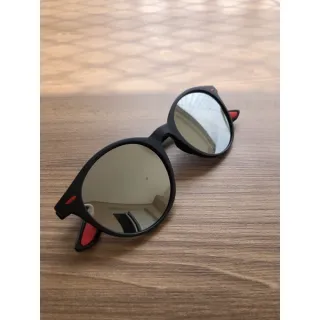 Óculos de Sol Redondo Masculino Espanha em Acetato - Proteção UV/400 - Marrom